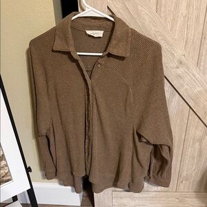 Carly Jean Los Angeles Brown Cardigan